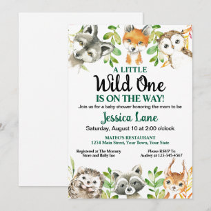 A Little Wild One Baby Shower  Invitation