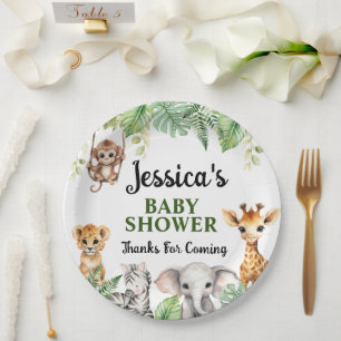 A Little Wild One Baby Shower  Paper Plate