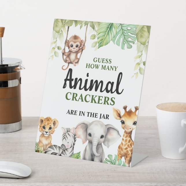 A Little Wild One Baby Shower  Pedestal Sign (In SItu)