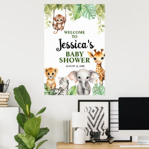 A Little Wild One Baby Shower  Poster