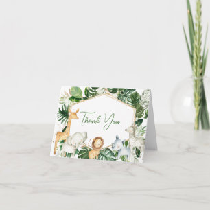 A Little Wild One Baby Shower Thank You card