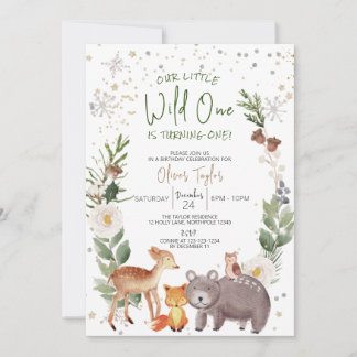 A Little Wild One Birthday Invitation