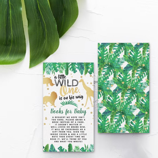 A Little Wild One Is On His Way Boys Baby Books Enclosure Card (Creator Uploaded)