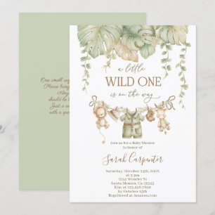 A Little Wild One is on the Way Safari Baby Shower Invitation