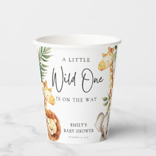 A Little Wild One Safari Baby Shower Paper Cups