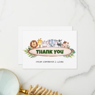 A Little Wild One Safari Thank You Card