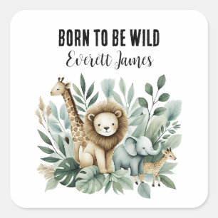A Little Wild One Square Sticker