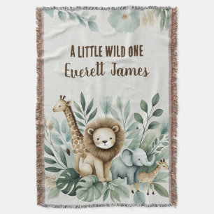 A Little Wild One Throw Blanket