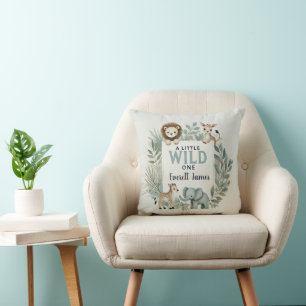 A Little Wild One Throw Pillow