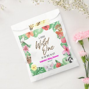 A Little Wild One Tropical Animal Baby Shower Favour Bag