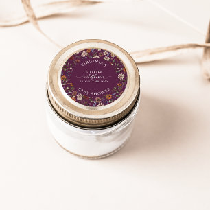 A Little Wildflower Baby Classic Round Sticker