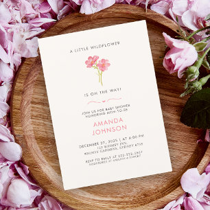 A little wildflower baby in bloom baby Shower  Invitation
