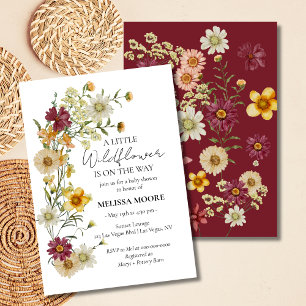 A Little Wildflower Baby Shower Invitation