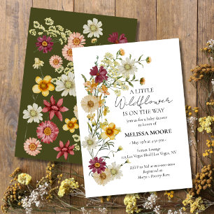 A Little Wildflower Baby Shower Invitation