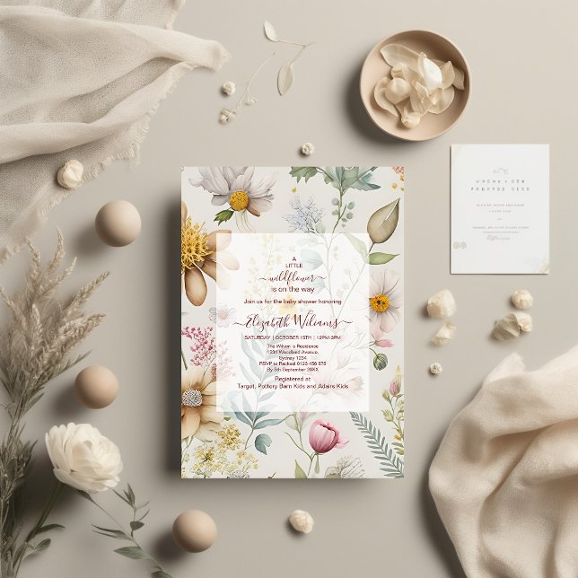A little Wildflower Baby Shower Invitation (Creator Uploaded)