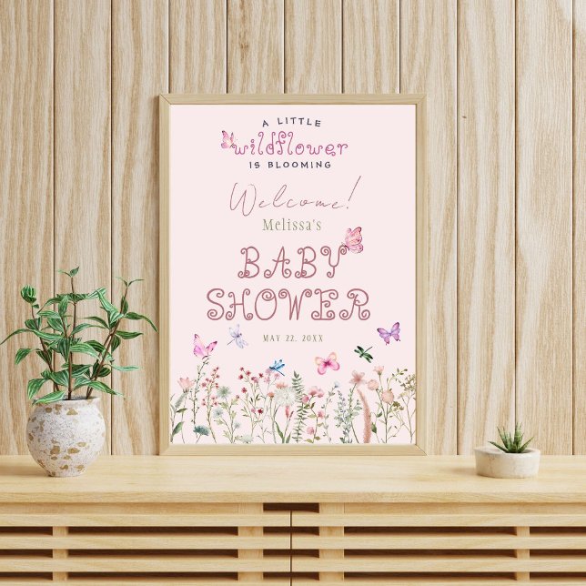 A Little Wildflower Baby Shower Welcome Poster (Creator Uploaded)