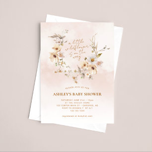 A Little Wildflower Boho Baby Shower Invitation