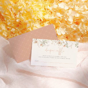 A Little Wildflower Boho Diaper Raffle Baby Shower Enclosure Card