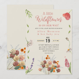 a little wildflower boho  invitations