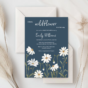 A little wildflower daisy baby shower invitation