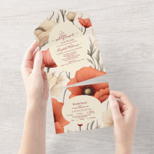 A Little Wildflower Girl Baby Shower All In One Invitation