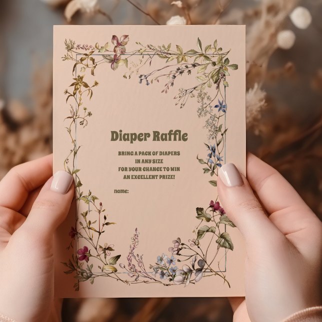 A Little Wildflower Girl Baby Shower Enclouse Card (Creator Uploaded)