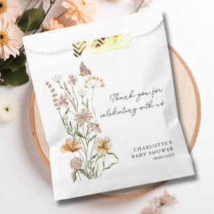 A Little Wildflower Girl Baby Shower Favour Bag