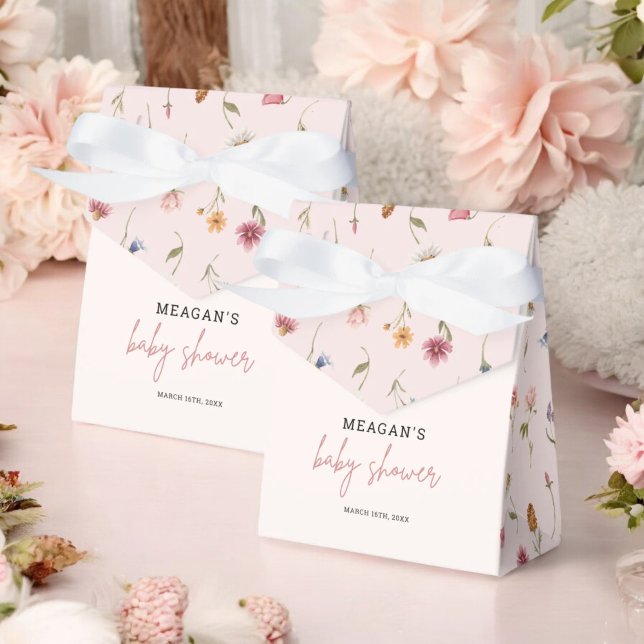 A Little Wildflower Girl Baby Shower Gift Favours Favor Box (Creator Uploaded)