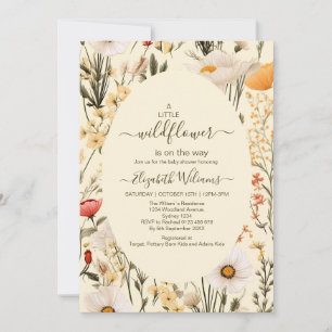 A Little Wildflower Girl Baby Shower Invitation
