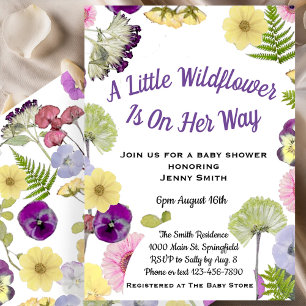 A Little Wildflower Girl Baby Shower Invitation