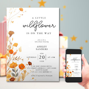 A Little Wildflower Girl Baby Shower Invitation