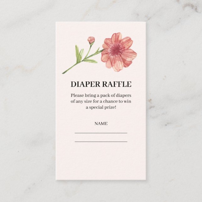 A Little Wildflower Girl Baby Shower Invitation (Front)