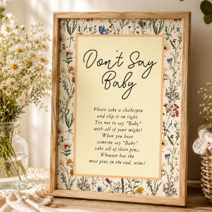 A Little Wildflower Girl Baby Shower Poster