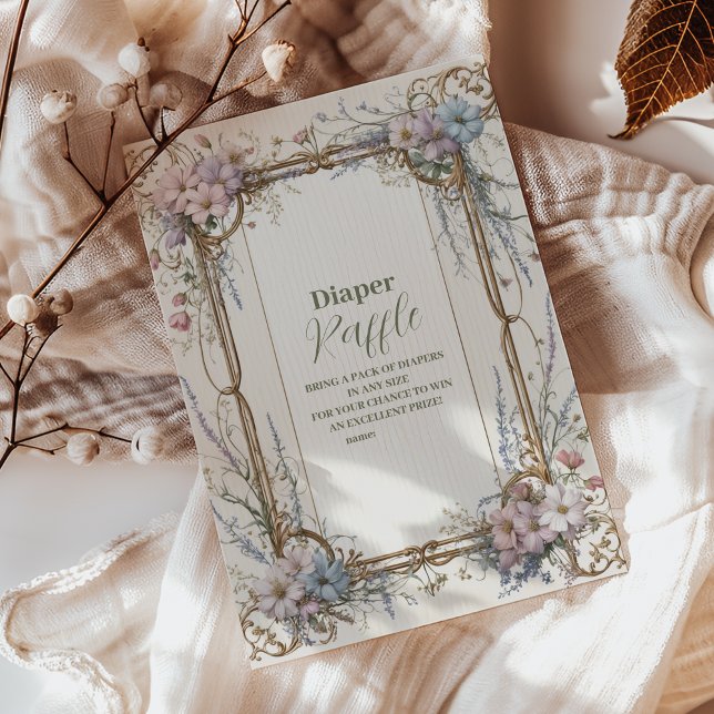 A Little Wildflower Girl Diapper Raffle Enclosure Card (Creator Uploaded)