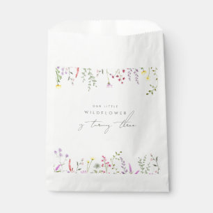 A Little Wildflower Girls Floral Birthday Party Favour Bag