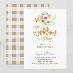 A Little Wildflower is on the way Baby Shower  Invitation