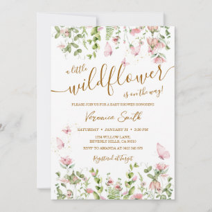 A little Wildflower is on the way Baby Shower Invitation