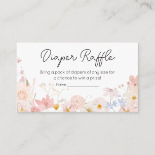 A Little Wildflower Is On The Way Diaper Raffle Enclosure Card