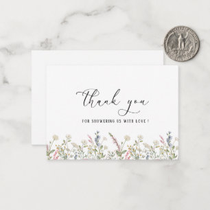 A little wildflower is on the way watercolor thank card