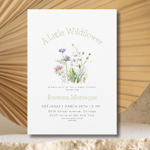 A Little Wildflower Meadow Floral Baby Shower Invitation
