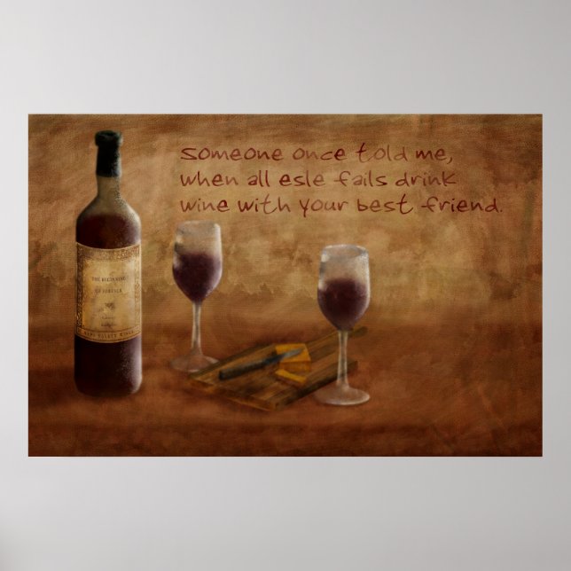 A Little Wine Is Fine Poster (Front)