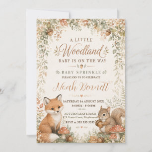 A Little Woodland Baby Sprinkle Invitation