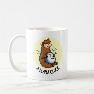 A-llama Clock Funny Llama Pun  Coffee Mug