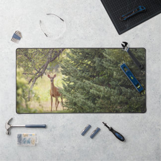 A Lone Deer  Desk Mat