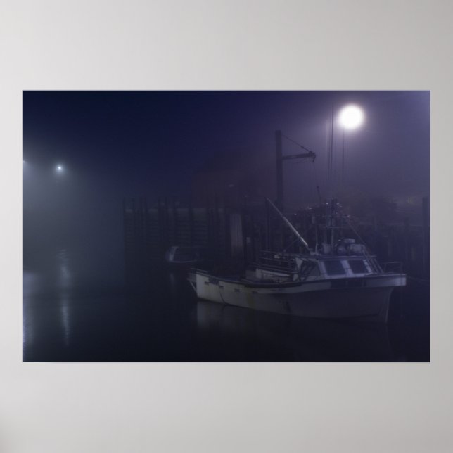 A Lonely Harbour Night fine art print (Front)