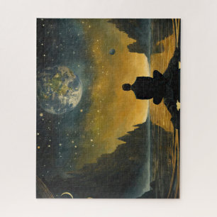 A lonely man in a surreal landscape jigsaw puzzle