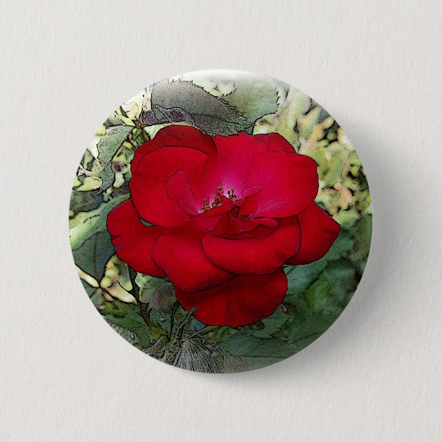 A lonely rose 2 inch round button (Front)