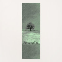 A lonely tree in black and green with your name