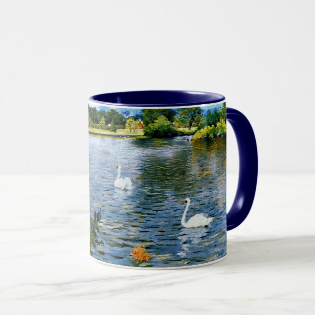 A Long Island Lake, fine art, Mug (Front Right)