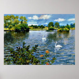 A Long Island Lake, fine art, Poster